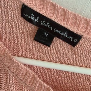 Long sleeve pink sweater